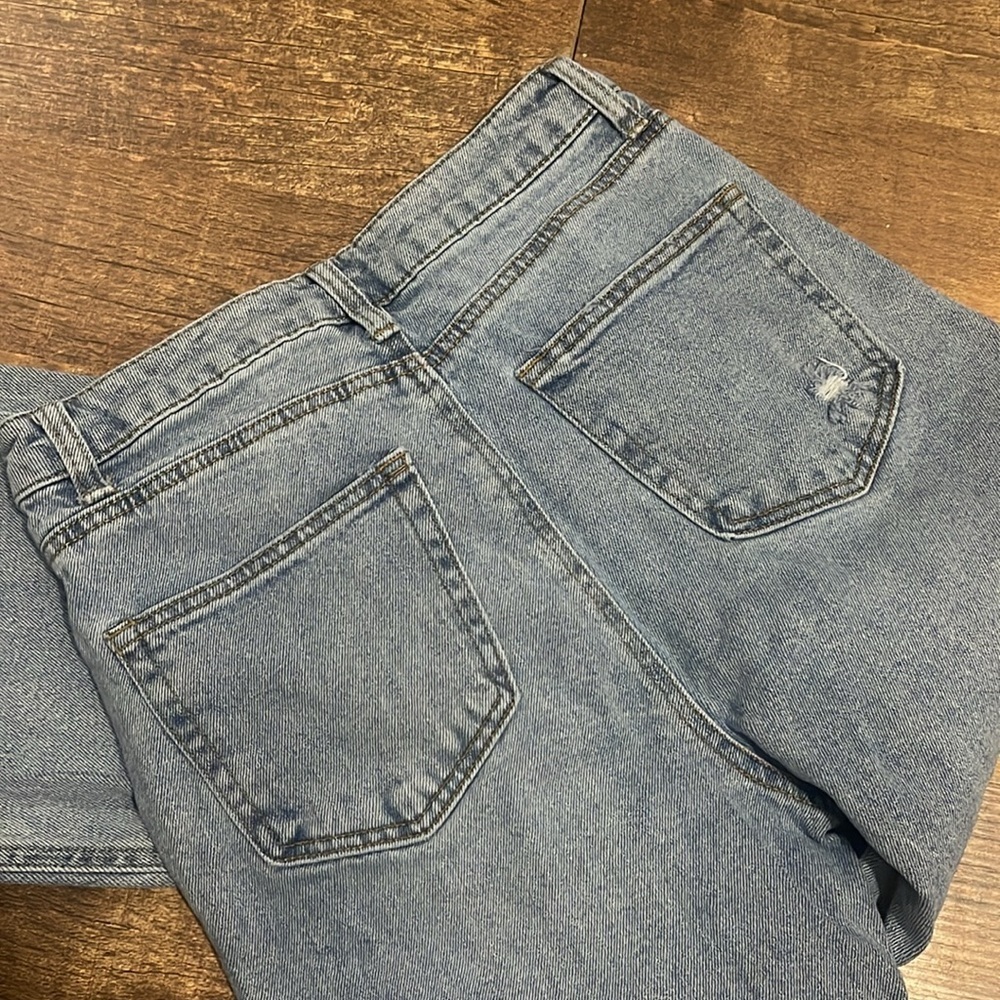 TINSELTOWN High Rise Ripped Straight Leg  Mom Jeans - Picture 5 of 5